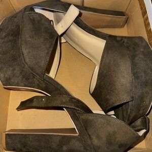 Black Suede Women's Platform Heels